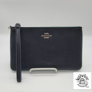 Coach Two Tone Navy Blue Wristlet